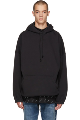 Balenciaga: Black Oversized Hoodie | SSENSE