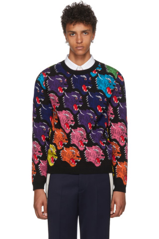 Gucci: Black Panther Face Sweater | SSENSE