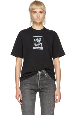 Vetements: Black Aquarius Horoscope T-Shirt | SSENSE