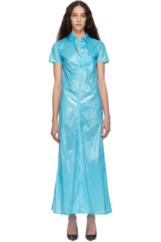 Kwaidan Editions: Blue Shirt Dress | SSENSE