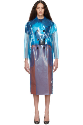 Kwaidan Editions: SSENSE Exclusive Blue Transparent Lab Coat | SSENSE