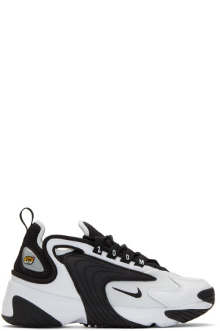 nike white and black zoom 2k trainers
