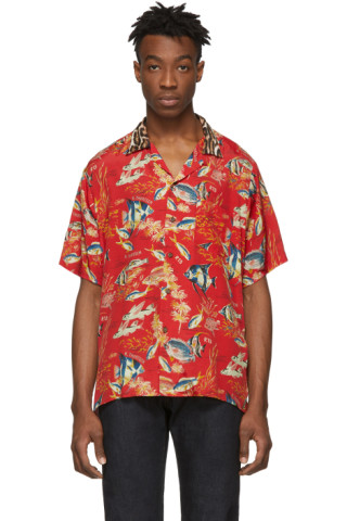 R13: Red Hawaiian Short Sleeve Shirt | SSENSE