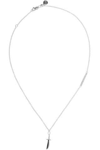 Stolen Girlfriends Club: Silver Dagger Necklace | SSENSE