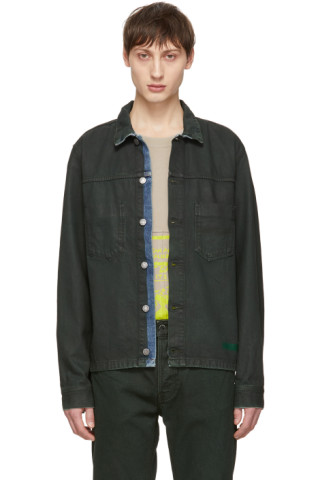 Nudie Jeans: Green Denim Ronny Jacket | SSENSE