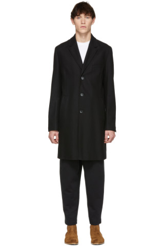 Hugo: Black Malte Coat | SSENSE