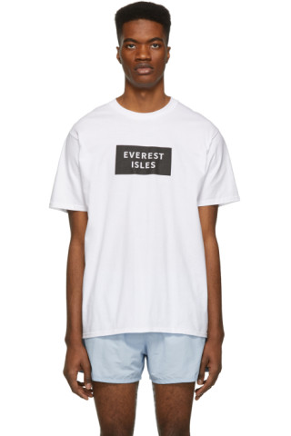 Everest Isles: White Logo T-Shirt | SSENSE