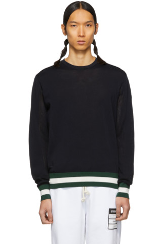 Moncler: Navy Knit Sweater | SSENSE