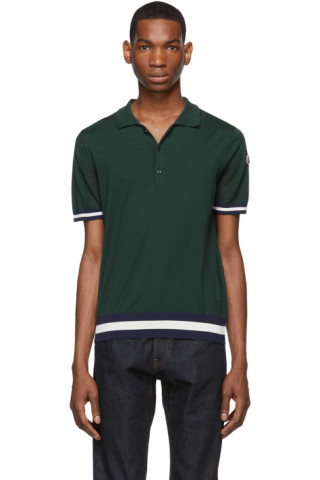 Moncler: Green Jersey Polo | SSENSE