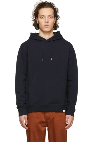 NORSE PROJECTS: Navy Vagn Hoodie | SSENSE