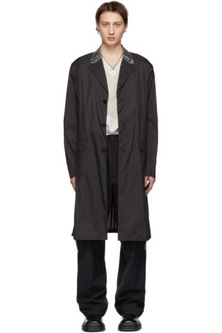 Acne Studios: Black Ripstop Sagan Coat | SSENSE