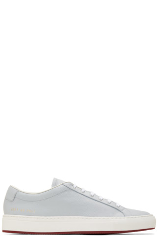 Common Projects: Grey Original Achilles Premium Low Sneakers | SSENSE