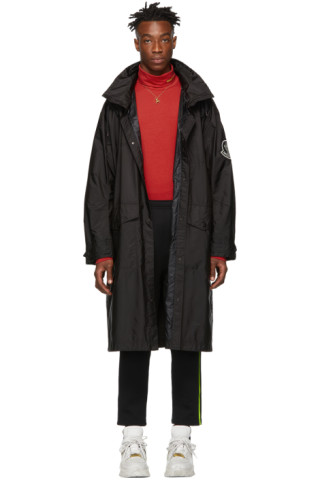 Moncler Genius: 2 Moncler 1952 Black Greg Long Coat | SSENSE