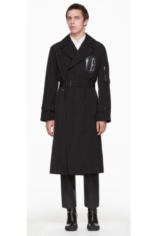 Random Identities: Black Military Trench Coat | SSENSE