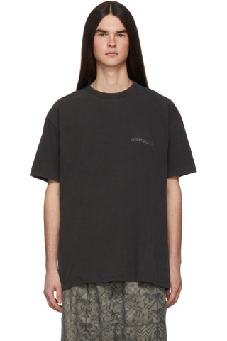 Robert Geller: Black 'The RG Logo' T-Shirt | SSENSE