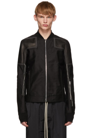 Rick Owens: Black Rottersis Bomber Jacket | SSENSE UK