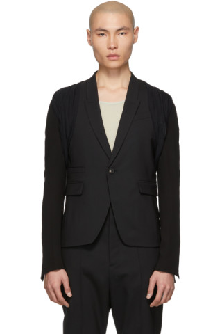 Rick Owens: Black Hustler Blazer | SSENSE