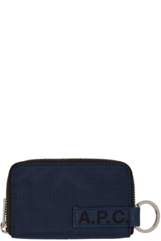 A.P.C.: Navy Godot Wallet | SSENSE