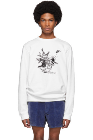 ERL: White Nike Edition Witch Sweatshirt | SSENSE