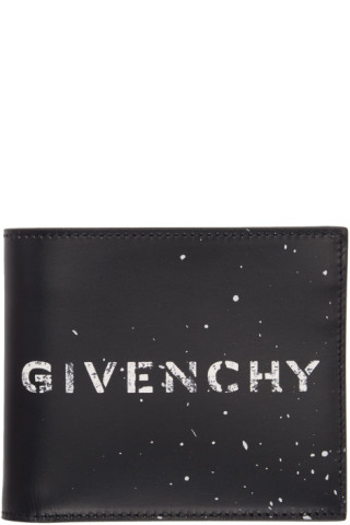 Givenchy: Black Graffiti 8CC Wallet | SSENSE Canada