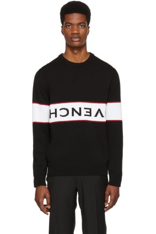 Givenchy: Black Reverse Logo Sweater | SSENSE