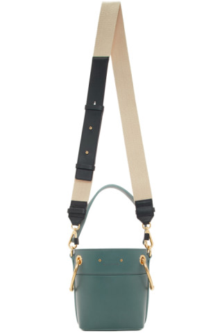 Chloé: Blue Mini Roy Bucket Bag | SSENSE