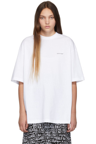 Balenciaga: White Oversized Classic T-Shirt | SSENSE
