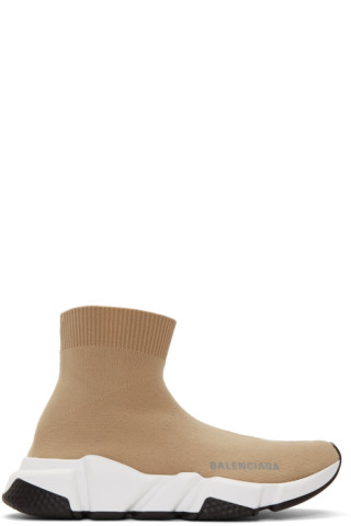 beige balenciaga speed