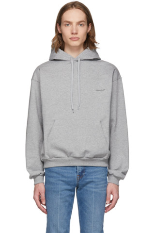 Balenciaga: Grey 'Balenciaga®' Hoodie 