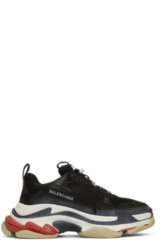 Balenciaga: Black Triple S Sneakers | SSENSE