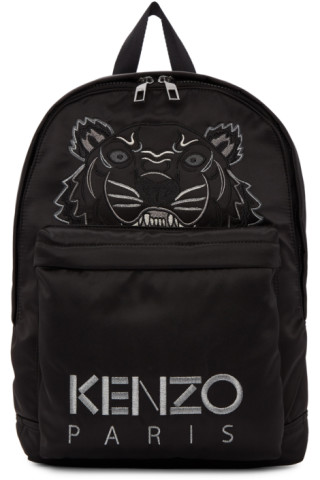 Kenzo: Black Limited Edition Holiday Tiger Backpack | SSENSE