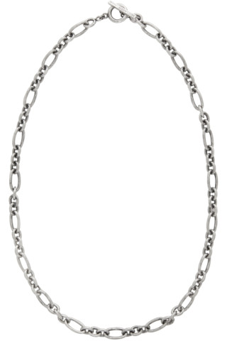 Saint Laurent: Silver Marine Chain Necklace | SSENSE