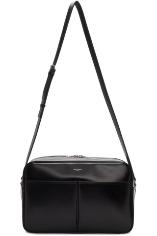 Saint Laurent: Black Brooklyn Messenger Bag | SSENSE