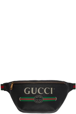 Gucci: Black Medium Logo Belt Bag | SSENSE