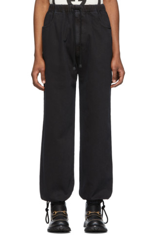 Gucci: Black Washed Cotton Jogging Jeans | SSENSE