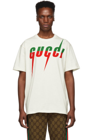 Gucci: Off-White Logo T-Shirt | SSENSE