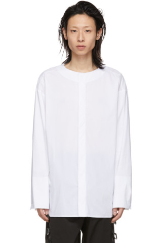D.Gnak by Kang.D: White Double Sleeve Shirt | SSENSE