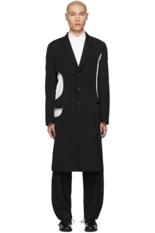 Yohji Yamamoto: Black K-Holed Coat | SSENSE