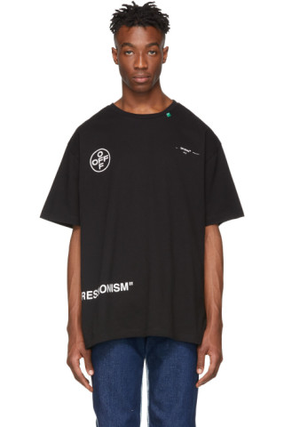 Off-White: Black Stencil T-Shirt | SSENSE