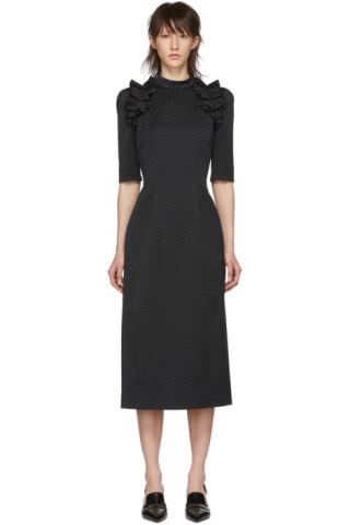 Erdem: Black Margaretta Dress | SSENSE