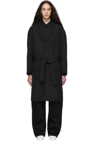 LEMAIRE: Black Chesterfield Coat | SSENSE