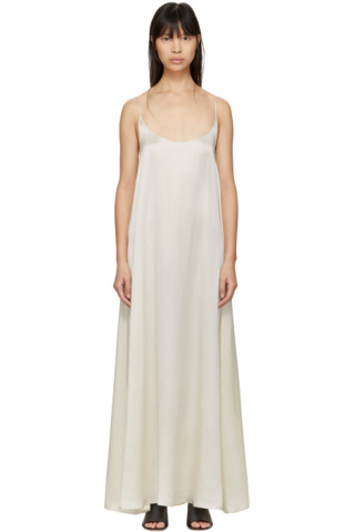 Mansur Gavriel: White Silk Flowy Dress | SSENSE