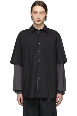 VETEMENTS: Black 'Happiness' Shirt | SSENSE