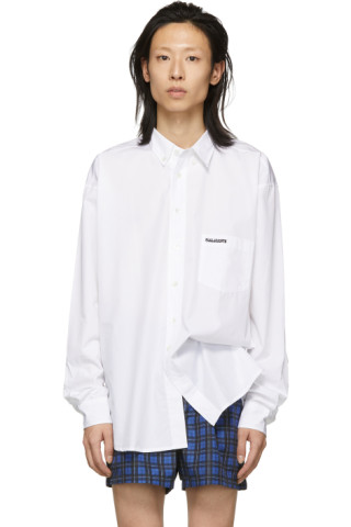 VETEMENTS: White Metal Ring Shirt | SSENSE