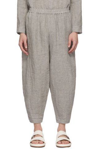 Toogood The Perfumer Trouser in Linen Check Midnight