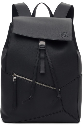 Loewe: Black Puzzle Backpack | SSENSE