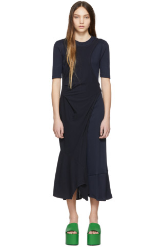 Enfold: Navy Cut Layered Dress | SSENSE