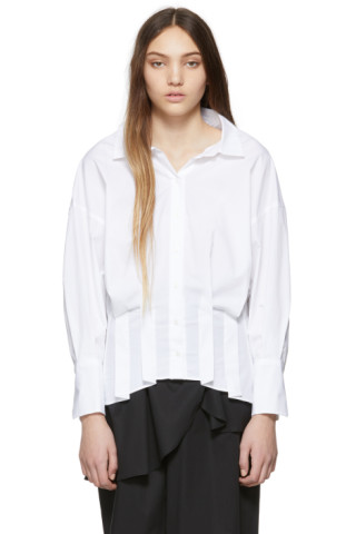 Enfold: White Somelos Corset Shirt | SSENSE