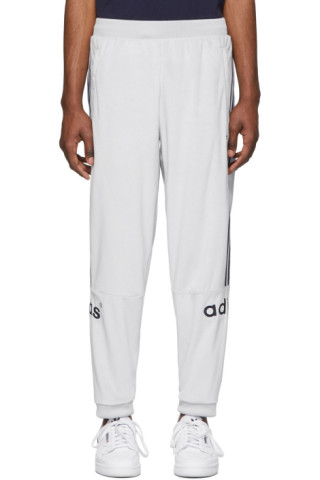 adidas Originals: Grey Velour Lounge Pants | SSENSE