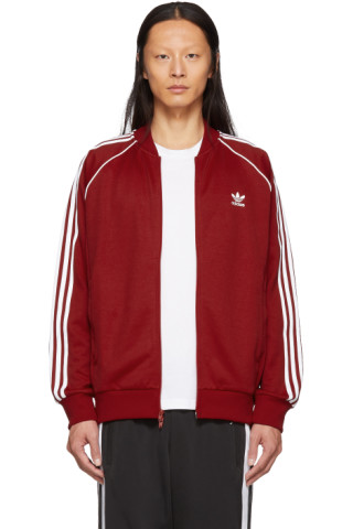 adidas Originals: Red SST Track Jacket | SSENSE